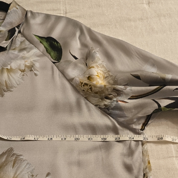 All Saints Gray Button Down Blouse with Notched Collar - Picture 10 of 16